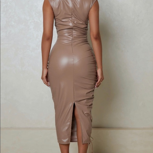 Mars the label pleather rushed dress - Picture 2 of 4